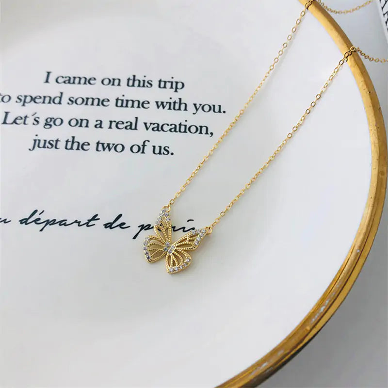 Clavicle Chain Butterfly Necklace